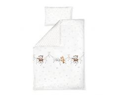 Julius Zöllner Ropa de Cama Infantil 100 % algodón, estándar 100 de Oeko-Tex, Fabricada en Alemania, tamaño 100 x 135 + 40 x 60 cm, Banda de repetición