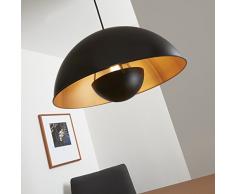 Lámpara colgante Briloner Leuchten 4380-115 LED, estilo retro, E27, metal, 60 W, color negro/oro/mate, 42 x 42 x 130 cm
