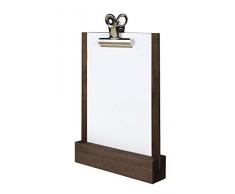 Lacor 39410 - MenÃº de sobremesa con pinza y soporte de madera de Haya (acabado caoba), 18x23 cm