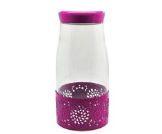 Silicone Gold Tarro con Calado, Cristal, Rosa, 28 x 13 x 13 cm