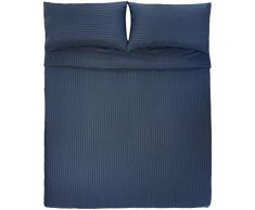 AmazonBasics - Juego de ropa de cama con funda nórdica de microfibra y 2 fundas de almohada - 260 x 220 cm, azul marino