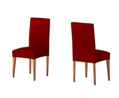 Martina Home Tunez - Funda para Silla, Tela, Funda silla respaldo, Rojo, 24 x 30 x 6 cm, 2 Unidades