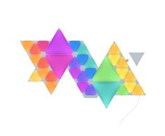 Nanoleaf Shapes Mini Triangle Starter Kit Bundle, 32 Triángulos Luminosos LED RGBW (28 Mini + 4 Triángulos) - Apliques de Pared Interior Modulares, Luces Led Inteligentes 16M Colores WiFi