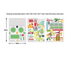 Walltastic, Adhesivos para Pared, Medios de Transporte, Multicolor