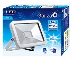 Garza Foco LED Exterior E27, 20W, 4.000 K. Foco Proyector ISPOT Iluminación jardÃn