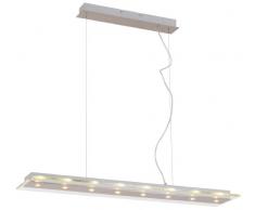 Naeve Leuchten 6029550 - Lámpara de techo LED colgante (metal y cristal, altura 10-100 cm, 3 W)