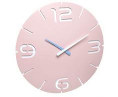 TFA Dostmann Contour Design Radio Reloj de Pared 60.3536.16, plÃ¡stico, Color Rosa/Blanco, diÃ¡metro 350Â x (H) 35Â mm,
