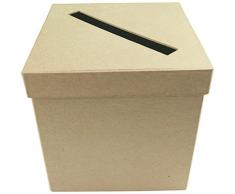 Decopatch Papel machÃ© Cuadrado Cajas de Post, marrÃ³n, Juego de 2