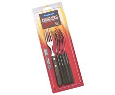 Tramontina Jumbo juego de tenedores, acero inoxidable, marrón, 30 x 30 x 30 cm