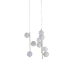 Homemania Kosmos - LÃ¡mpara de techo con forma de bola, color blanco de metal, 35 x 35 x 120 cm, 9 LED x mÃ¡x. 27 W, 2700 lm, 3000 K, luz blanca natural