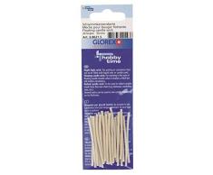 Glorex 6 8621 5 mechas para Velas flotantes, 50 mm, 24 Unidades, Blanco, 50mm
