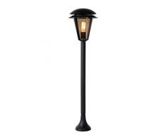 Lucide Solar – Foco de suelo exterior exterior – 12 cm de diámetro – LED – 2 x, 6 W 6500 K – IP44 – Cromo mate, aluminio, negro, E27 60 wattsW 230 voltsV