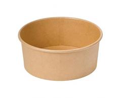Intertan QM750KRA - Juego de 50 tazas de papel de estraza redondas, color natural, 750 ml de capacidad, color natural
