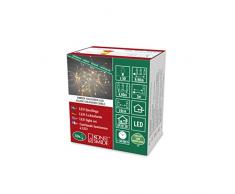 Konstsmide Luces de Navidad en interiores LED desnudo alambre/pin alambre cadena de luz/uso interior (IP20)/50 diodos blancos ámbares/transformador interior 3V/cadena de luces de alambre plateado