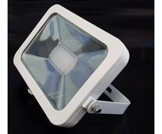 mec-light - Led SMD 10w Delgado proyector led Blanco frÃ­o, Muy Plana, 960lm, de Forma pivotante, ra80, a-a + (10)