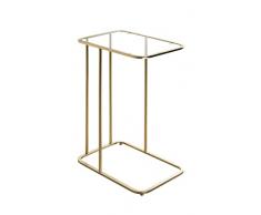 Haku Möbel Mesa Auxiliar, Metal, Oro, 30 x 45 x 65 cm