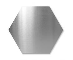 first4magnets TF de tz5004 hexagonal Pizarra magnética C/W 10 imanes, metal, plata, 40 x 20 x 5 cm
