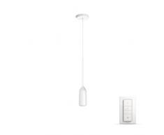 Philips Hue Devote - Lámpara colgante (1 x 9 W, iluminación inteligente LED, mando incluido, regulable intensidad de la luz, compatible con Apple Homekit y Google Home)