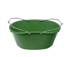 LE KANGOUROU Cesta de jardinerÃ­a con 2 Asas, Capacidad de 15 litros, Material de Polipropileno alimentario Flexible, Ideal para huerto y Cosecha de Setas, Verde Oscuro