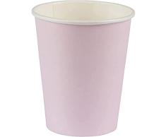 Le Aparato Art de la Table 73387H - Vasos de cartón (12 Unidades, 25 cl), Color Rosa