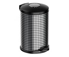 Meliconi Opera Pata de Gallo Papelera a Pedal 14Â Lt, Metal, 25Â x 25Â x 41Â cm