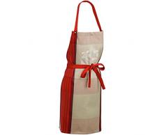 kela Frida de Delantal con diseño de Cupcake, algodón, Beige/Rojo, 80 x 67 cm