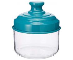 Italo Ottinetti Tarro de Cristal con Tapa de Aluminio Pintado (0,5 L), Color Verde