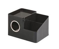 InterDesign Caja Organizadora de Pañuelos Faciales, Negro, 15.24x21.59x13.3 cm