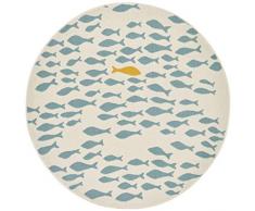 Zala Living One & Only - Alfombra Infantil Redonda (120 cm de diÃ¡metro, Muy Suave, Apta para Suelo Radiante, Certificado Ãko-Tex Standard 100), Color Crema y Azul Claro