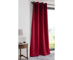 Lovely Casa r61840014Â Notte Cortina Opaca (poliÃ©ster, 250Â x 135Â cm), Color Rojo