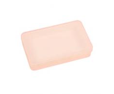 Craftelier - Mini Caja de Organización con 1 Compartimento para Materiales de Scrapbooking y Manualidades | Dimensiones 14,6 x 9,1 x 3,2 cm (5.75 x 3.6 x 1.25) - Color Transparente y Blanco