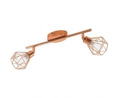 EGLO ZAPATA iluminación de techo Copper colour G9 2,5 W - Lámpara (Copper colour, IP20, Cepillado, Otro, Vidrio, Acero, I)