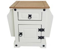 Mercers Furniture - Revistero modelo Corona, madera, Cream/Antique Wax, 53x38x52 cm