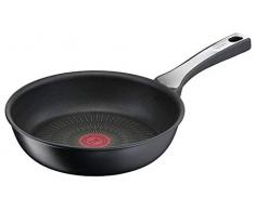 Tefal Unlimited On Sartén 24 cm con revestimiento resistente, thermo-signal, apta para gas, vitrocerámica, eléctricas e inducción, forma profunda