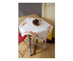 Vervaco de 0155619Â Cruz Mantel Cruz para auszÃ¤hlen, algodÃ³n, Blanco, 80Â x 80Â x 0,3Â cm