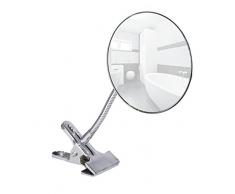 Wenko Espejo CosmÃ©tico Clip, Acero, Plateado, 3x15x27 cm