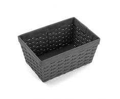 Versa 19890311 Cesta Rectangular Gris Oscuro, Tela, Multicolor, No Aplica