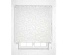 Estoralis Ornella Estor Enrollable Visillo Translucido, Blanco/Beige, 90 x 250 cm