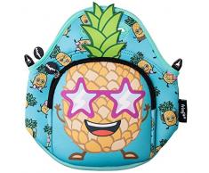 FRINGOO® Bolsa de almuerzo para niños de neopreno con aislamiento térmico con cremallera bolsillo correa para el hombro para guarderÃa, escuela, bolsa de refrigeración (piña)