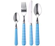 Renberg Siena Set de Cubiertos, Acero Inoxidable, Azul, 31.5 x 21.5 x 4.5 cm, 24 Unidades