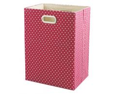 Viila DEste Cesto De La Ropa Dots Fucsia