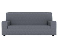 Eiffel Textile Nimes Funda para Sofá, Algodón, Gris, 2 Plazas, 110 x 195 x 2 cm