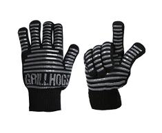 Premium BBQ - Guantes de Barbacoa (1 par) Extremadamente Resistentes al Calor hasta 500 Â°C, tambiÃ©n Ideales para Horno, sartenes Calientes, fogatas y chimeneas
