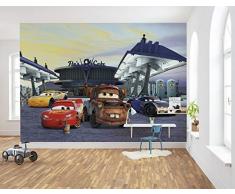 Komar Disney Fototapete Von CARS3 Station Tapete, Kinder, Wand, Kinderzimmer, Dekoration-8-4101 Papel Pintado con fotografÃa, carbón, GröÃe: 368 x 254 cm (Breite x Höhe), 8 Teile