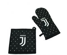 Juventus 52601002131 Juego Barbacoa, algodón, Negro, 18 x 30 x 1 cm, 2 Unidad