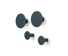 blomus 65800 Ponto - Perchero de Pared (4 Unidades), Color Gris