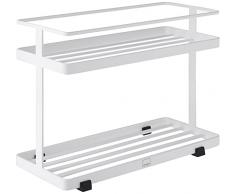 Yamazaki Home - Estante organizador de especias para encimera, acero, talla Ãºnica, color blanco
