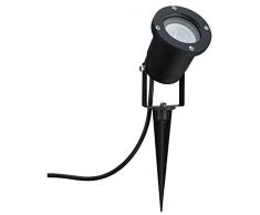 Paulmann 988.96 Iluminación de suelo para exteriores Negro GU10 3,5 W LED - Iluminación al aire libre (Iluminación de suelo para exteriores, Negro, Aluminio, IP65, JardÃn, Instalación en suelo)