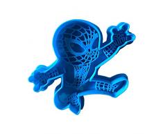 Cuticuter Spiderman Chibi Superheroes Cortador de Galletas, Azul, 8x7x1.5 cm