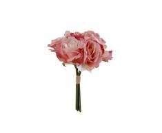 Moycor 74901 Ramo Rosas Tela Rosa 20x20x29 cm